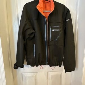 Southern Marsh Utility Jacket Orange and Black Reversible Design
